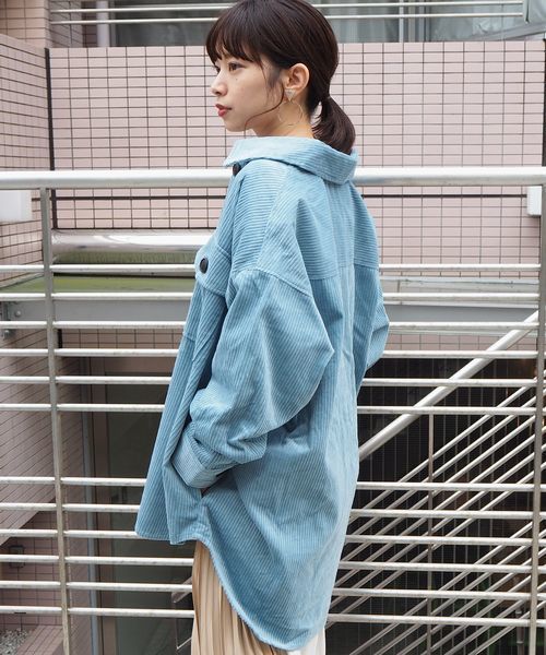 tiptop(ティップトップ)の「CPOビッグシャツジャケット(その他アウター・レディース・ブラウン/ブルー/アイボリー/A/B/グレイッシュベージュ・FREE)」の17枚目の写真