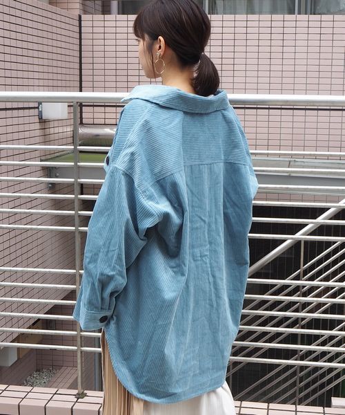 tiptop(ティップトップ)の「CPOビッグシャツジャケット(その他アウター・レディース・ブラウン/ブルー/アイボリー/A/B/グレイッシュベージュ・FREE)」の18枚目の写真