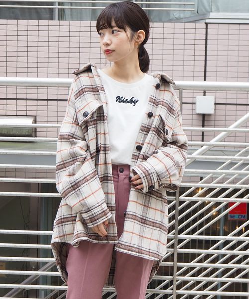 tiptop(ティップトップ)の「CPOビッグシャツジャケット(その他アウター・レディース・ブラウン/ブルー/アイボリー/A/B/グレイッシュベージュ・FREE)」の19枚目の写真