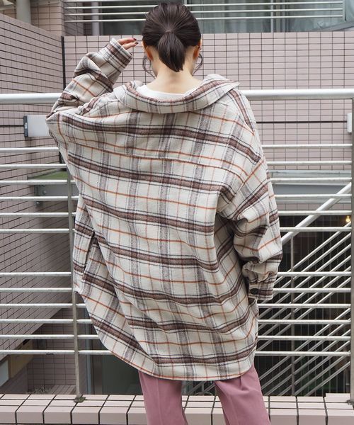 tiptop(ティップトップ)の「CPOビッグシャツジャケット(その他アウター・レディース・ブラウン/ブルー/アイボリー/A/B/グレイッシュベージュ・FREE)」の22枚目の写真