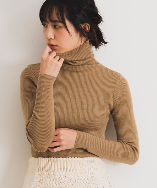 Aunt Marie's（アントマリーズ）の「AUNT MARIE'S ハイネックニットトップス（ニット/セーター・レディース・ブラック/ブラウン/ナチュラル/マスタード・FREE）」の10枚目の写真