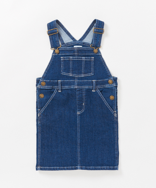 RUGGEDWORKS（ラゲッドワークス）の「ガールズデニムジャンスカ（ジャンパースカート・キッズ・ライトブルー/ネイビー・110cm/100cm/120cm/130cm/140cm/90㎝）」の7枚目の写真
