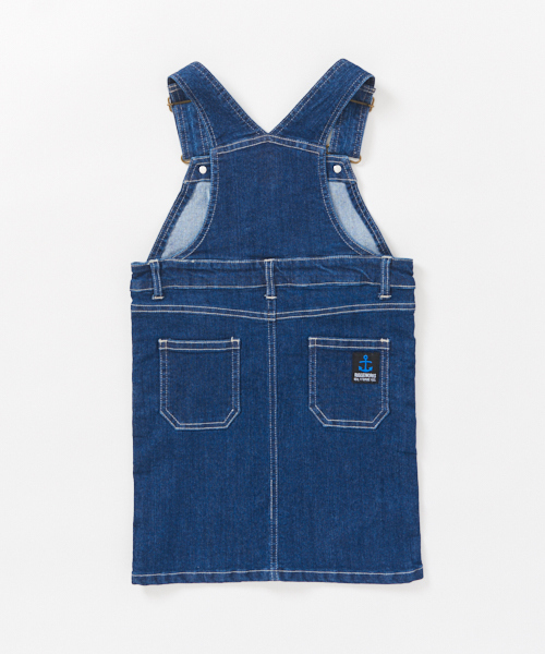 RUGGEDWORKS（ラゲッドワークス）の「ガールズデニムジャンスカ（ジャンパースカート・キッズ・ライトブルー/ネイビー・110cm/100cm/120cm/130cm/140cm/90㎝）」の5枚目の写真