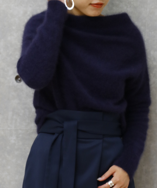 Liesse（リエス）の「ラクーンボートネックプルオーバー（ニット