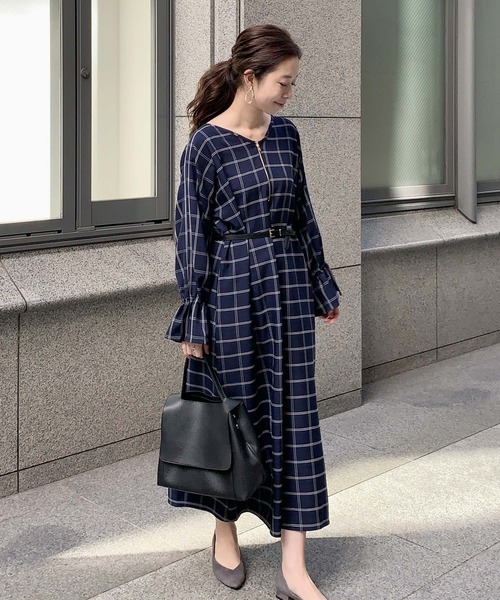 KOBE LETTUCE（コウベレタス）の「キャンディスリーブドルマンワンピース（ワンピース・レディース・ブラウン系その他/ブルー系その他/グレイッシュベージュ/レッド/ブラウン/カーキ/ブラック/オレンジ/ピンク系その他/イエロー系その他・M/S）」の7枚目の写真