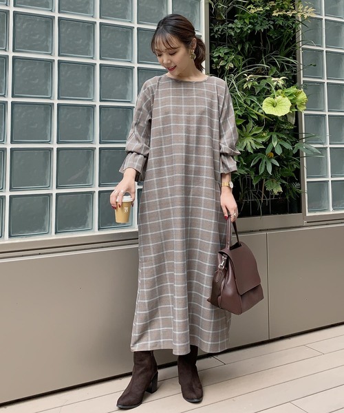 KOBE LETTUCE（コウベレタス）の「キャンディスリーブドルマンワンピース（ワンピース・レディース・ブラウン系その他/ブルー系その他/グレイッシュベージュ/レッド/ブラウン/カーキ/ブラック/オレンジ/ピンク系その他/イエロー系その他・M/S）」の21枚目の写真