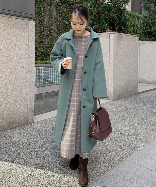 KOBE LETTUCE（コウベレタス）の「キャンディスリーブドルマンワンピース（ワンピース・レディース・ブラウン系その他/ブルー系その他/グレイッシュベージュ/レッド/ブラウン/カーキ/ブラック/オレンジ/ピンク系その他/イエロー系その他・M/S）」の15枚目の写真