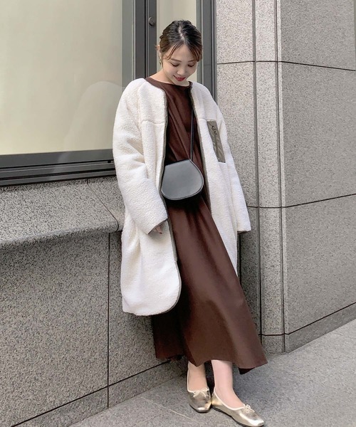 KOBE LETTUCE（コウベレタス）の「キャンディスリーブドルマンワンピース（ワンピース・レディース・ブラウン系その他/ブルー系その他/グレイッシュベージュ/レッド/ブラウン/カーキ/ブラック/オレンジ/ピンク系その他/イエロー系その他・M/S）」の22枚目の写真