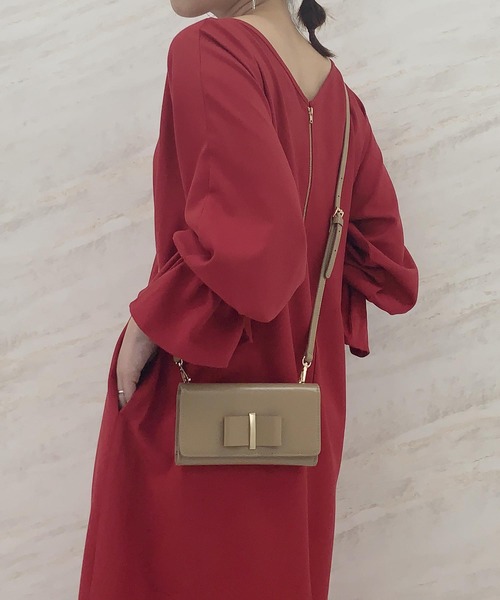 KOBE LETTUCE（コウベレタス）の「キャンディスリーブドルマンワンピース（ワンピース・レディース・ブラウン系その他/ブルー系その他/グレイッシュベージュ/レッド/ブラウン/カーキ/ブラック/オレンジ/ピンク系その他/イエロー系その他・M/S）」の16枚目の写真