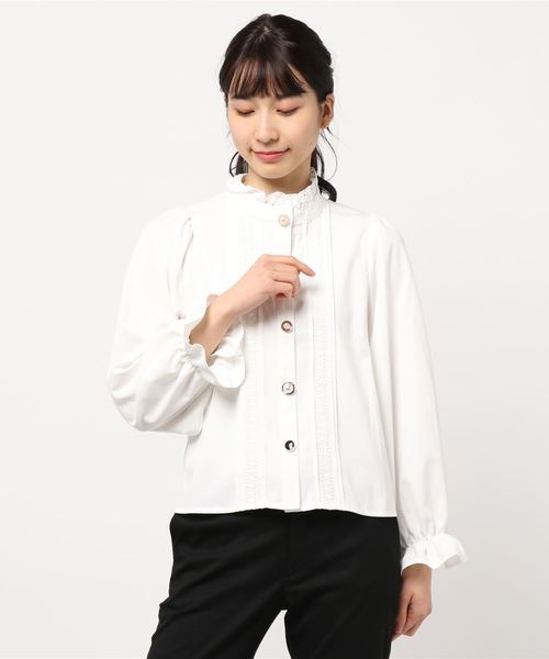 rps（アールピーエス）の「色々ボタンプチハイブラウス（シャツ/ブラウス・レディース・ブラック/ベージュ/オフホワイト・M）」の8枚目の写真