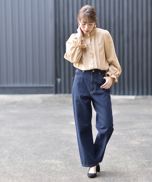 rps（アールピーエス）の「色々ボタンプチハイブラウス（シャツ/ブラウス・レディース・ブラック/ベージュ/オフホワイト・M）」の9枚目の写真