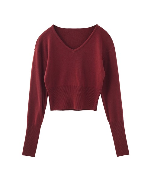 MIELI INVARIANT（ミエリインヴァリアント）の「ブロードニットトップス（ニット/セーター・レディース・ホワイト/ブラック/レッド・FREE）」の8枚目の写真