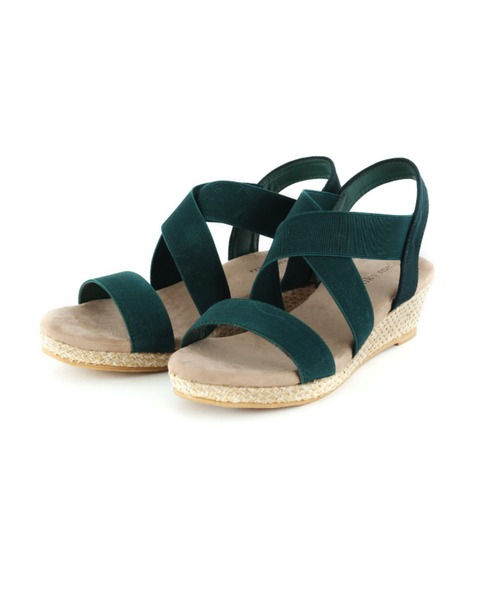 minky me!(ミンキーミー)の「柔らかウェッジソール&ふかふかクッション4.5cmゴムフィットサンダル(サンダル・レディース・レオパード/オレンジ/チャコールアッシュ/ブラック/ゴールド/ネイビー/グレー/シルバー/ガンメタ/ブラウン/レッド系その他2/マスタード/ブルー/グリーン/パイソン/カーキ/アイボリー/レッド/ピンクベージュ/シルバー系その他7/ホワイトゴールド/レッド系その他6/その他8・SS/L/LL/XL/S/M)」の7枚目の写真