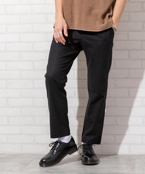 coen（コーエン）の「リネンレーヨンストレッチイージーパンツ（その他パンツ・メンズ・ベージュ/ブラック/グレー・LARGE/MEDIUM/SMALL/X-LARGE）」の2枚目の写真