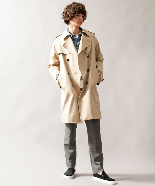 BEAUTY&YOUTH UNITED ARROWS(ビューティーアンドユースユナイテッドアローズ)の「BY ∴ ギャバ トレンチ コート ◆(トレンチコート・メンズ・ベージュ/ネイビー・X-LARGE/MEDIUM/SMALL/LARGE)」の7枚目の写真