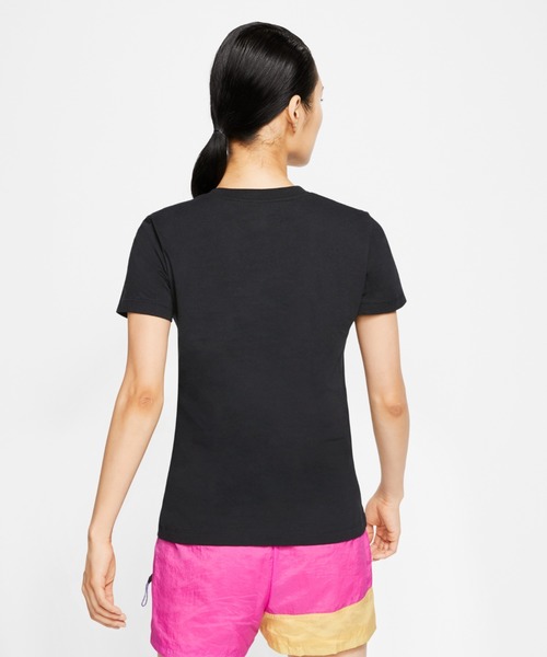 NIKE（ナイキ）の「ナイキ NIKE ウィメンズ アイコン クラッシュ Tシャツ（Tシャツ/カットソー・レディース・パープル/ブラック×ピンク・S/M/L/XL）」の3枚目の写真