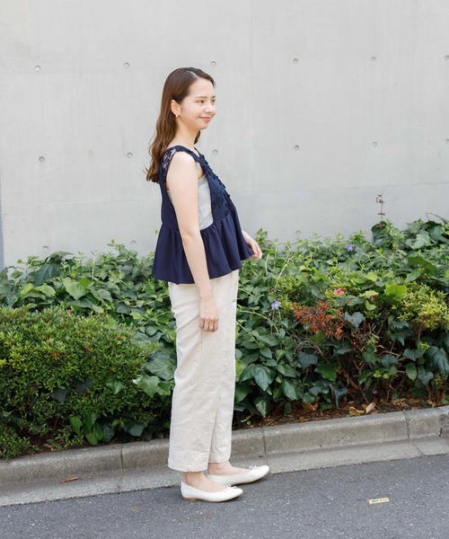 flower（フラワー）の「ボタニカルビスチェ（タンクトップ・レディース・ベージュ/ネイビー・FREE）」の5枚目の写真