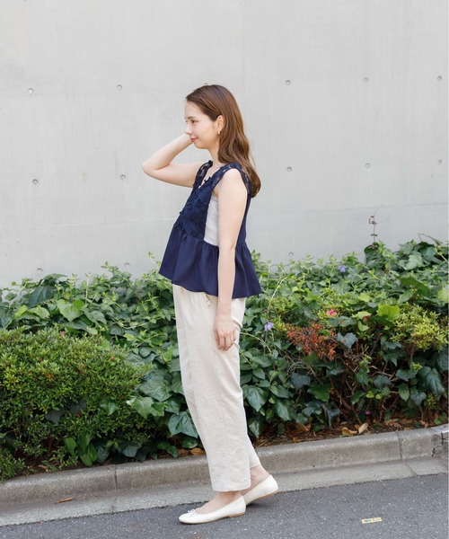 flower（フラワー）の「ボタニカルビスチェ（タンクトップ・レディース・ベージュ/ネイビー・FREE）」の7枚目の写真