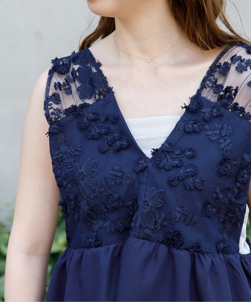 flower（フラワー）の「ボタニカルビスチェ（タンクトップ・レディース・ベージュ/ネイビー・FREE）」の11枚目の写真