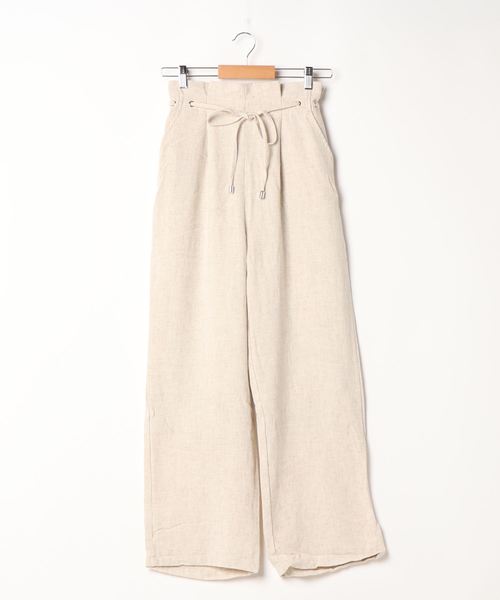 FUN.TRINITY(ファン トリニティー)の「リネンドロストパンツ(その他パンツ・レディース・アイボリー/ブラック/ベージュ/カーキ・FREE)」の6枚目の写真