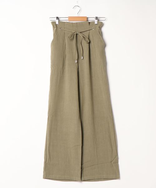 FUN.TRINITY(ファン トリニティー)の「リネンドロストパンツ(その他パンツ・レディース・アイボリー/ブラック/ベージュ/カーキ・FREE)」の8枚目の写真