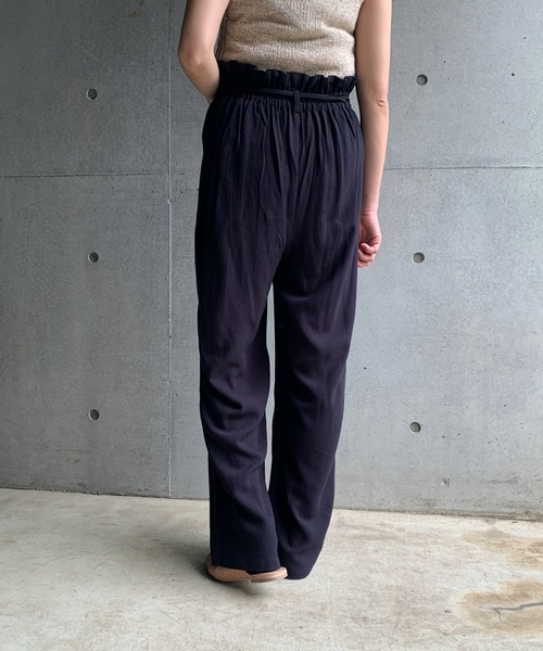 FUN.TRINITY(ファン トリニティー)の「リネンドロストパンツ(その他パンツ・レディース・アイボリー/ブラック/ベージュ/カーキ・FREE)」の7枚目の写真