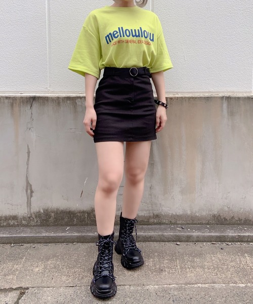 DING（ディング）の「DING/mellowlow Tシャツ（Tシャツ/カットソー・レディース・ホワイト/ブラック/ライム・FREE）」の19枚目の写真