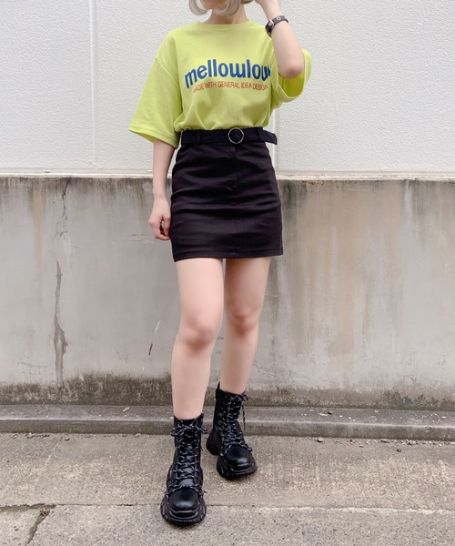 DING（ディング）の「DING/mellowlow Tシャツ（Tシャツ/カットソー・レディース・ホワイト/ブラック/ライム・FREE）」の20枚目の写真