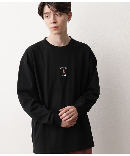 ROSTER・INFIELDER DESIGN(ロスターインフィールダーデザイン)の「ROSTER BEAR別注ロンTEE(Tシャツ/カットソー・メンズ・ホワイト/ラベンダー/ブラック・M/L)」の2枚目の写真