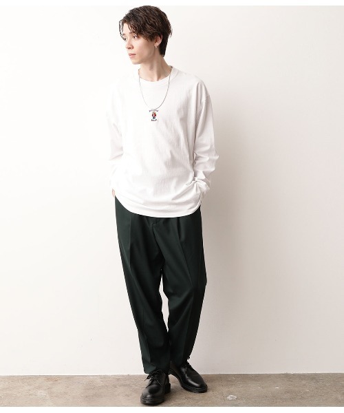 ROSTER・INFIELDER DESIGN(ロスターインフィールダーデザイン)の「ROSTER BEAR別注ロンTEE(Tシャツ/カットソー・メンズ・ホワイト/ラベンダー/ブラック・M/L)」の6枚目の写真