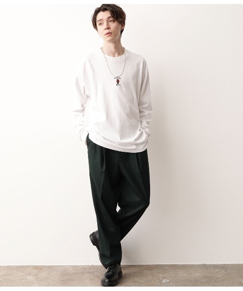 ROSTER・INFIELDER DESIGN(ロスターインフィールダーデザイン)の「ROSTER BEAR別注ロンTEE(Tシャツ/カットソー・メンズ・ホワイト/ラベンダー/ブラック・M/L)」の7枚目の写真