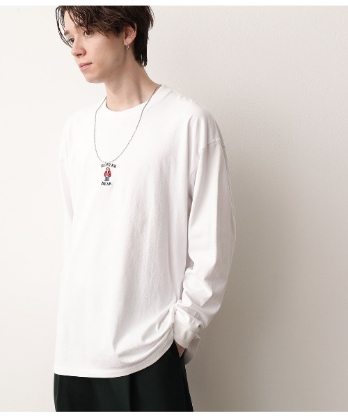 ROSTER・INFIELDER DESIGN(ロスターインフィールダーデザイン)の「ROSTER BEAR別注ロンTEE(Tシャツ/カットソー・メンズ・ホワイト/ラベンダー/ブラック・M/L)」の5枚目の写真