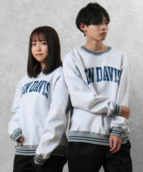 BEN DAVIS（ベンデイビス）の「【BEN DAVIS/ベンデイビス】カレッジ風ロゴプリント ライン入り スウェット/トレーナー（スウェット・メンズ・オートミール/ブラック/ベージュ・XL/L/M）」の13枚目の写真