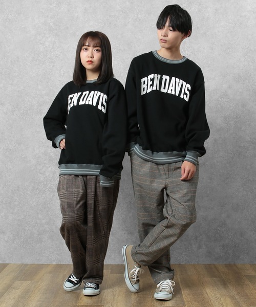 BEN DAVIS（ベンデイビス）の「【BEN DAVIS/ベンデイビス】カレッジ風ロゴプリント ライン入り スウェット/トレーナー（スウェット・メンズ・オートミール/ブラック/ベージュ・XL/L/M）」の15枚目の写真