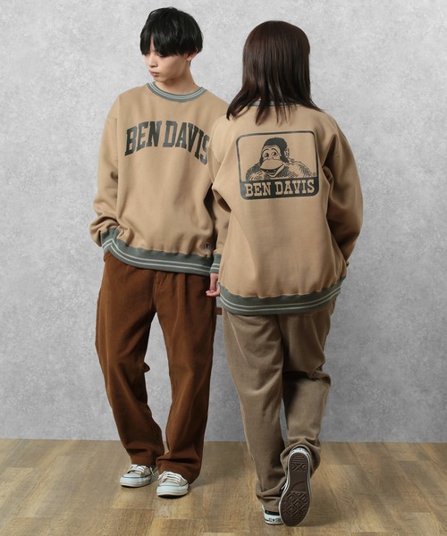 BEN DAVIS（ベンデイビス）の「【BEN DAVIS/ベンデイビス】カレッジ風ロゴプリント ライン入り スウェット/トレーナー（スウェット・メンズ・オートミール/ブラック/ベージュ・XL/L/M）」の19枚目の写真