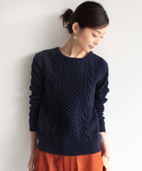 BEAUTY&amp;YOUTH UNITED ARROWS - United Arrows ケーブルクルーネックニット BEAUTY&YOUTH UNITED ARROWS（ビューティーアンドユース