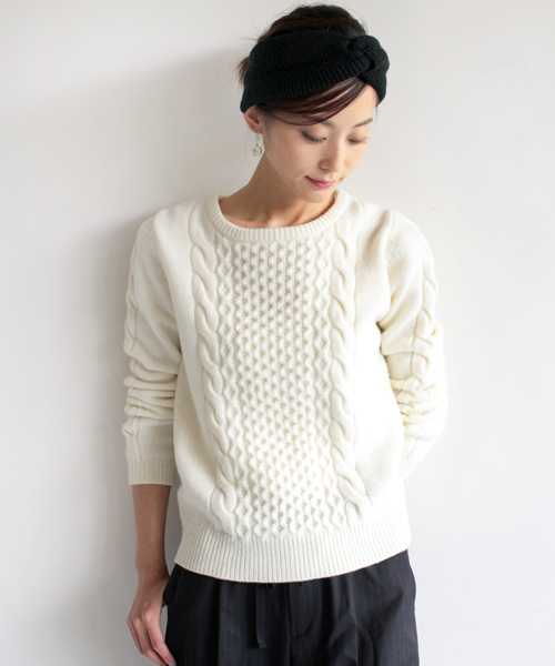 BEAUTY&YOUTH UNITED ARROWS - United Arrows ケーブルクルーネックニット BEAUTY&YOUTH UNITED ARROWS（ビューティーアンドユース