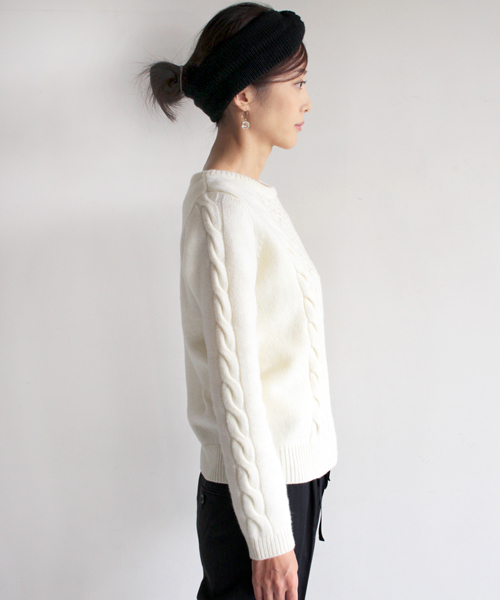 BEAUTY&amp;YOUTH UNITED ARROWS - United Arrows ケーブルクルーネックニット BEAUTY&YOUTH UNITED ARROWS（ビューティーアンドユース