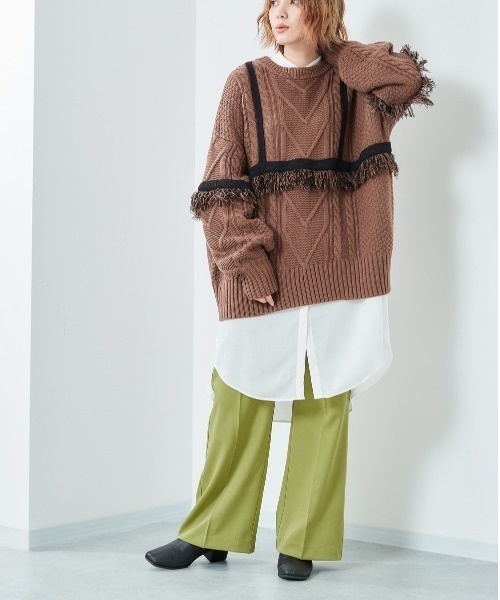 cepo(セポ)の「センタープレスパンツ(その他パンツ・レディース・グリーン/ブルー/ブラウン/ブラック/パープル・M)」の6枚目の写真