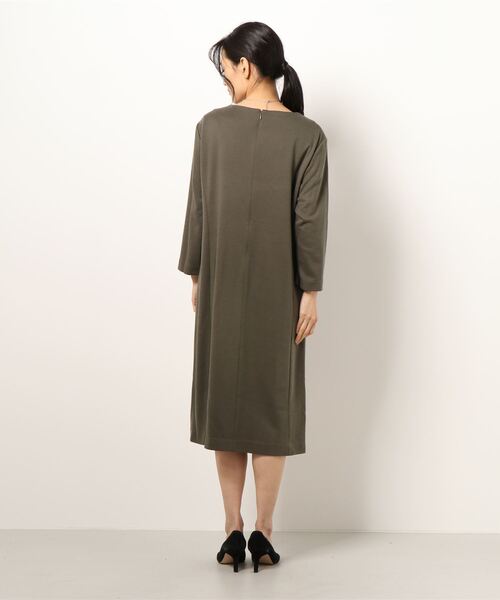 fleur by mint breeze(フルールバイミントブリーズ)の「【大きいサイズ」】裾スリットワンピース(ワンピース・レディース・ブラック/ダークグリーン・LL/3L/4L/5L/L)」の7枚目の写真