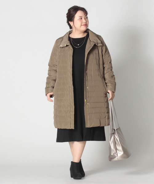 fleur by mint breeze(フルールバイミントブリーズ)の「【大きいサイズ」】裾スリットワンピース(ワンピース・レディース・ブラック/ダークグリーン・LL/3L/4L/5L/L)」の4枚目の写真