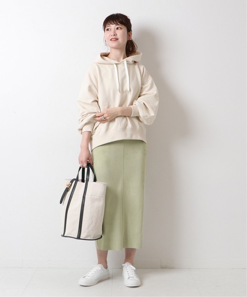 美品 ✦スピック＆スパン✦︎フェイクスエード起毛素材 フレアサロペットスカート38 Spick & Span（スピックアンドスパン）の「フェイクスエード