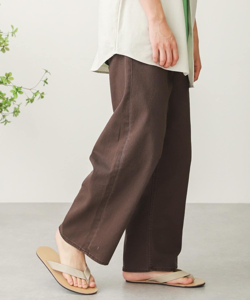 SENSE OF PLACE by URBAN RESEARCH（センスオブプレイスバイアーバンリサーチ）の「カラーワイドパンツ（その他パンツ・メンズ・ライトブルー/ライトベージュ/ブラウン/アイボリー/チャコールグレー/ライトカーキ・LARGE/MEDIUM）」の8枚目の写真