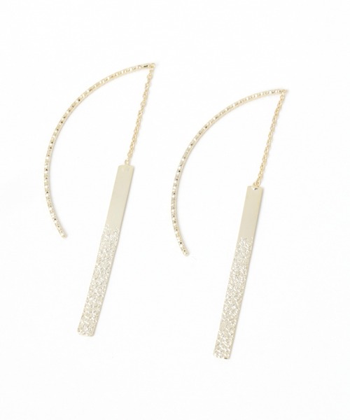 niko and...(ニコアンド)の「made in japanハンドメイド スティックアメリカンピアス(ピアス(両耳用)・レディース・グレー/イエロー・0)」の2枚目の写真