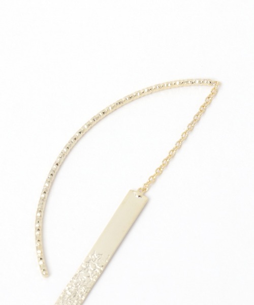 niko and...(ニコアンド)の「made in japanハンドメイド スティックアメリカンピアス(ピアス(両耳用)・レディース・グレー/イエロー・0)」の3枚目の写真