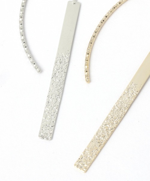 niko and...(ニコアンド)の「made in japanハンドメイド スティックアメリカンピアス(ピアス(両耳用)・レディース・グレー/イエロー・0)」の4枚目の写真