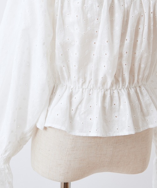 one after another NICE CLAUP（ワンアフターアナザーナイスクラップ）の「マスク付きコットンレースブラウス（シャツ/ブラウス・レディース・ブラック/オフホワイト/アイボリー・FREE）」の17枚目の写真