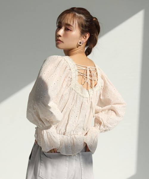 one after another NICE CLAUP（ワンアフターアナザーナイスクラップ）の「マスク付きコットンレースブラウス（シャツ/ブラウス・レディース・ブラック/オフホワイト/アイボリー・FREE）」の20枚目の写真