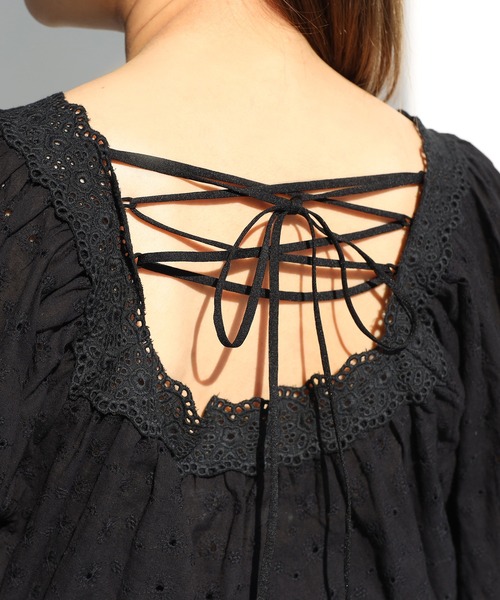 one after another NICE CLAUP（ワンアフターアナザーナイスクラップ）の「マスク付きコットンレースブラウス（シャツ/ブラウス・レディース・ブラック/オフホワイト/アイボリー・FREE）」の14枚目の写真