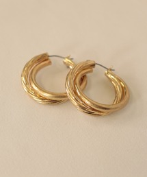 ユニークデザインピアス　フープ / ツイスト